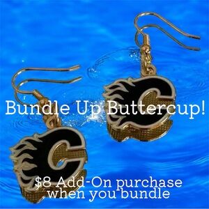 $8 Add-On 🆕Calgary Flames Logo Earrings